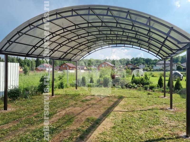 Навес для двух автомобилей пример 7