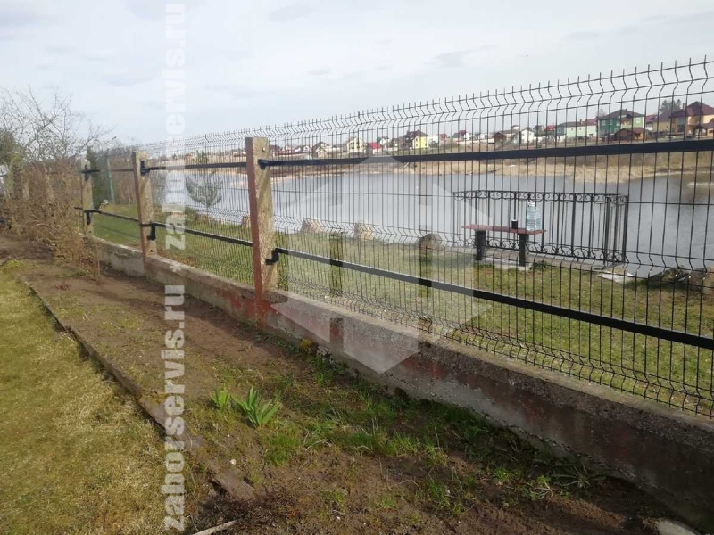 3D забор на ленточном фундаменте 60 метров