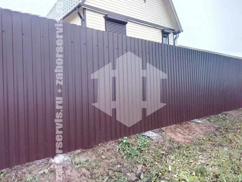 Забор из профнастила 48 метров