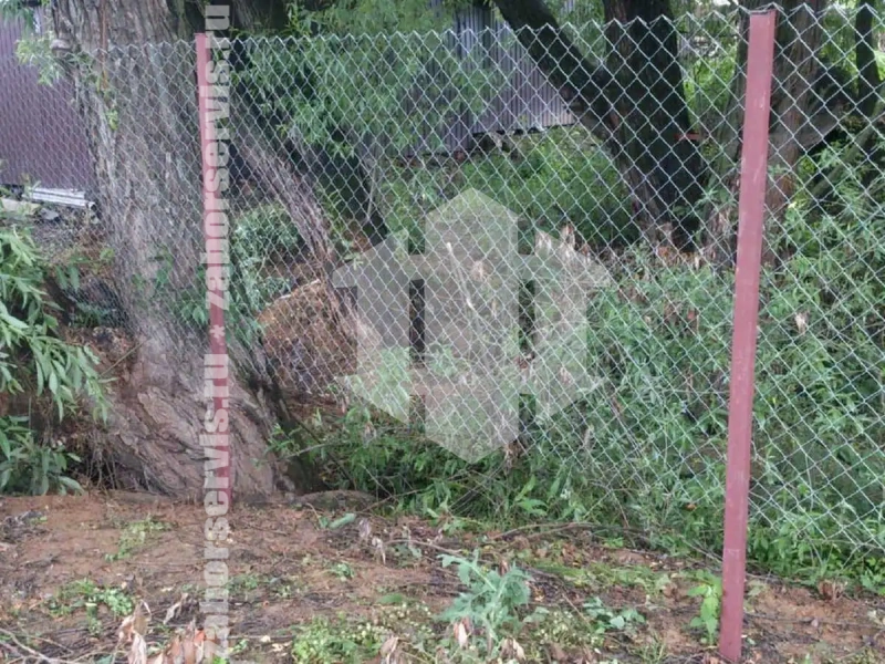 Забор из сетки рабицы в натяг 54 метра